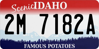 ID license plate 2M7182A