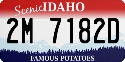 ID license plate 2M7182D