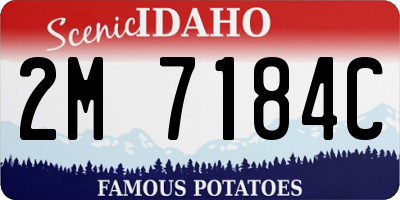 ID license plate 2M7184C