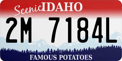 ID license plate 2M7184L