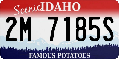 ID license plate 2M7185S