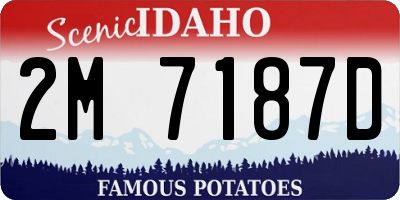 ID license plate 2M7187D