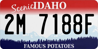 ID license plate 2M7188F