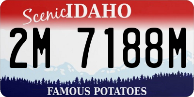 ID license plate 2M7188M