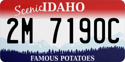 ID license plate 2M7190C