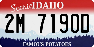 ID license plate 2M7190D