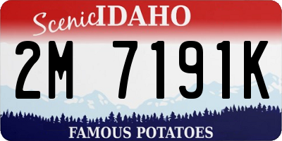 ID license plate 2M7191K