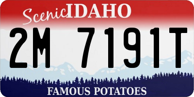 ID license plate 2M7191T