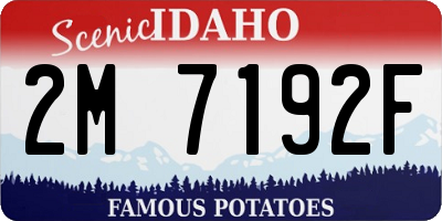 ID license plate 2M7192F