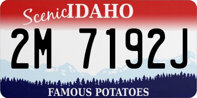 ID license plate 2M7192J