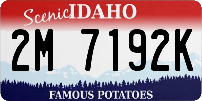 ID license plate 2M7192K