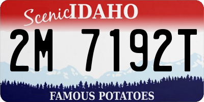 ID license plate 2M7192T