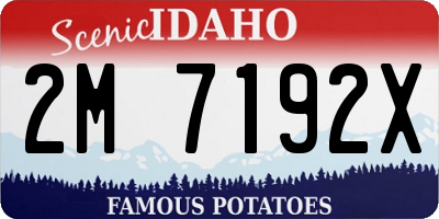 ID license plate 2M7192X