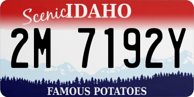 ID license plate 2M7192Y