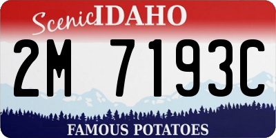 ID license plate 2M7193C