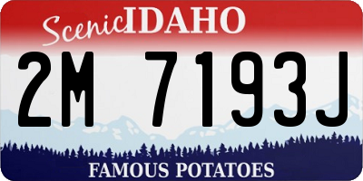 ID license plate 2M7193J