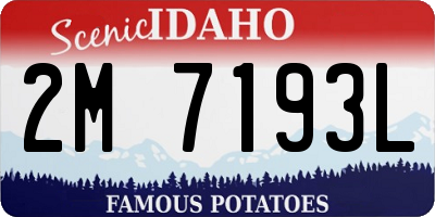 ID license plate 2M7193L