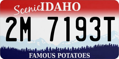ID license plate 2M7193T