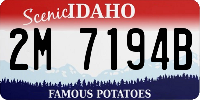 ID license plate 2M7194B