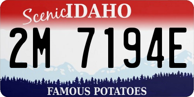 ID license plate 2M7194E