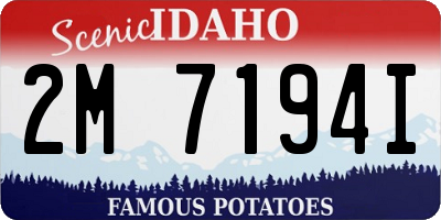 ID license plate 2M7194I