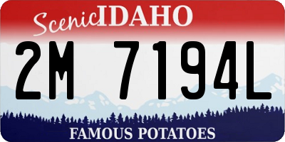 ID license plate 2M7194L