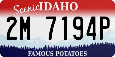 ID license plate 2M7194P