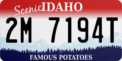 ID license plate 2M7194T