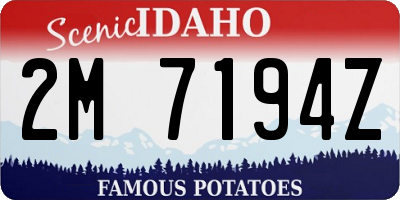 ID license plate 2M7194Z