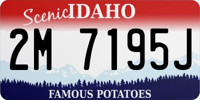 ID license plate 2M7195J
