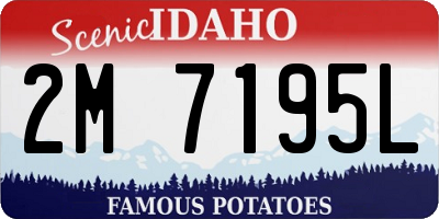 ID license plate 2M7195L