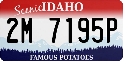 ID license plate 2M7195P
