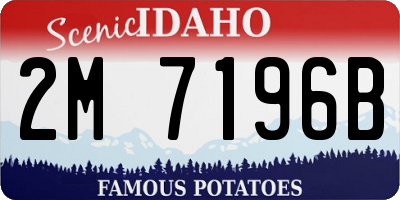 ID license plate 2M7196B
