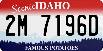 ID license plate 2M7196D