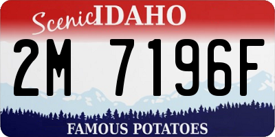 ID license plate 2M7196F