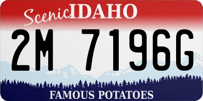 ID license plate 2M7196G