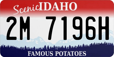 ID license plate 2M7196H