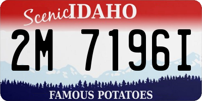ID license plate 2M7196I