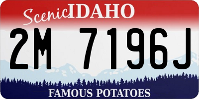 ID license plate 2M7196J