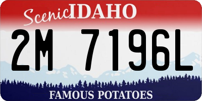 ID license plate 2M7196L