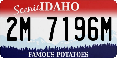 ID license plate 2M7196M