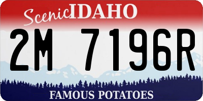 ID license plate 2M7196R