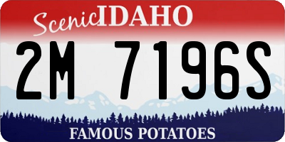 ID license plate 2M7196S
