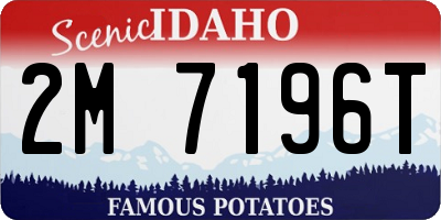ID license plate 2M7196T