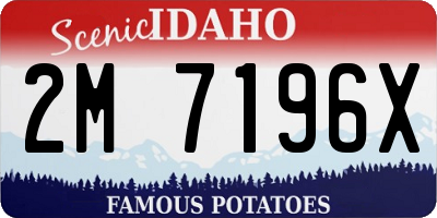 ID license plate 2M7196X