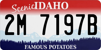 ID license plate 2M7197B