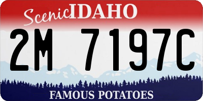 ID license plate 2M7197C