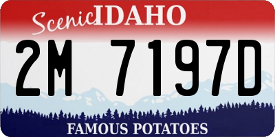 ID license plate 2M7197D