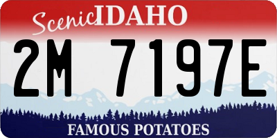 ID license plate 2M7197E