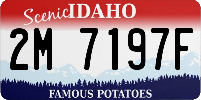 ID license plate 2M7197F